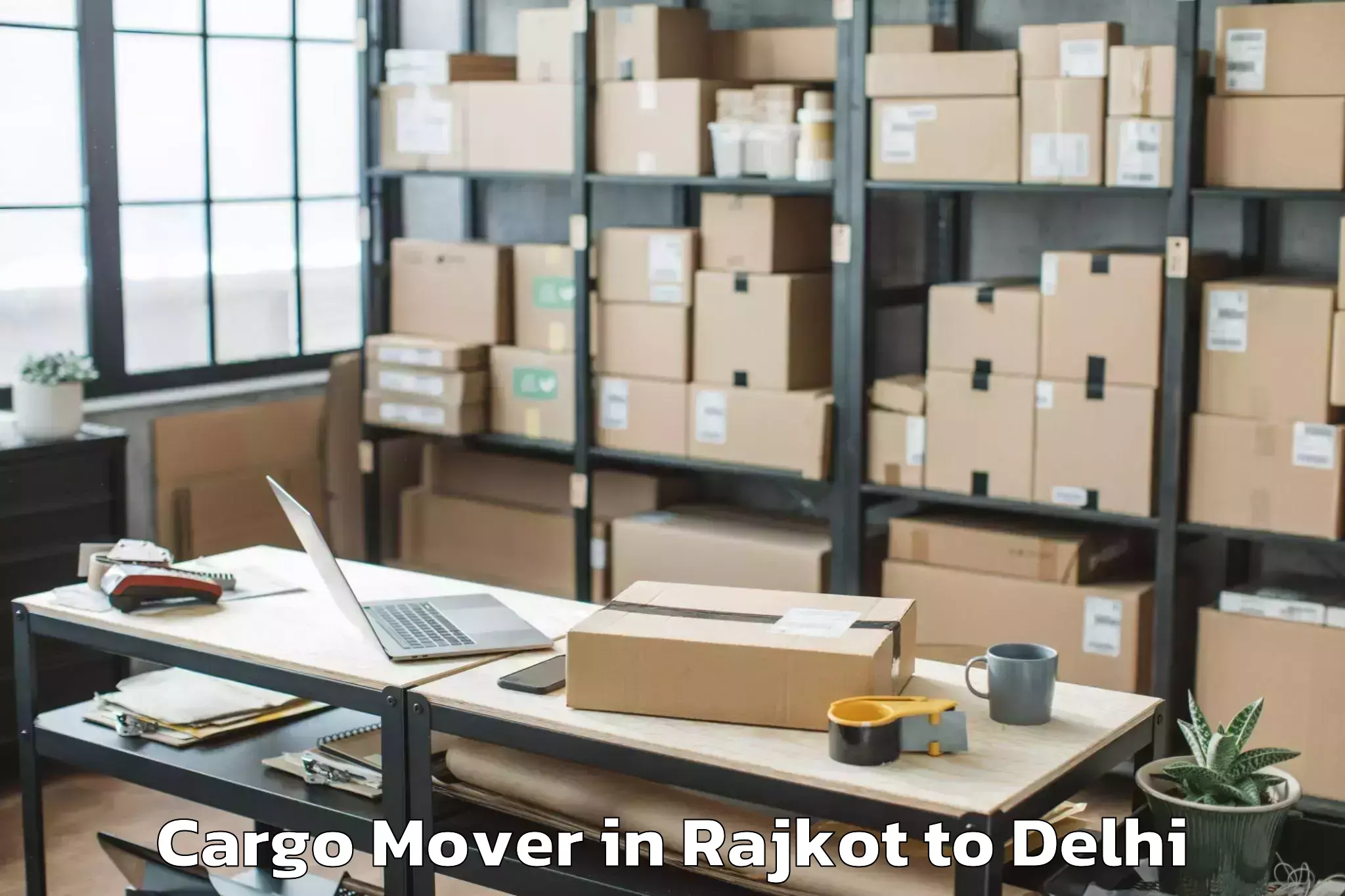 Trusted Rajkot to Westend Mall Delhi Cargo Mover